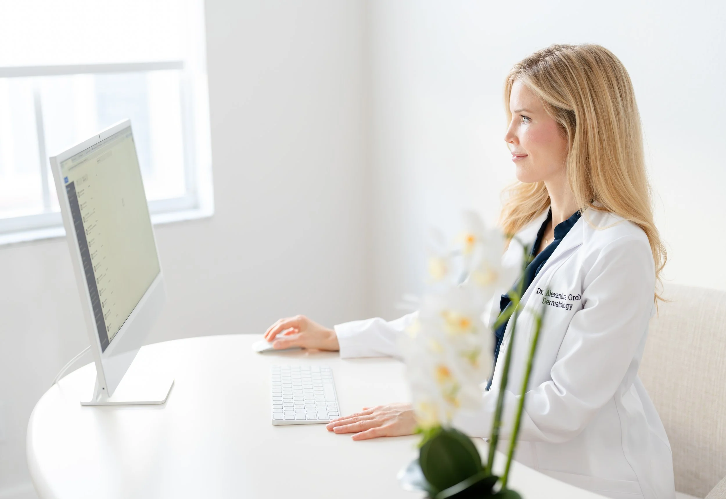 Dr. Alexandra Grob at work in the Modern Dermatology clinic