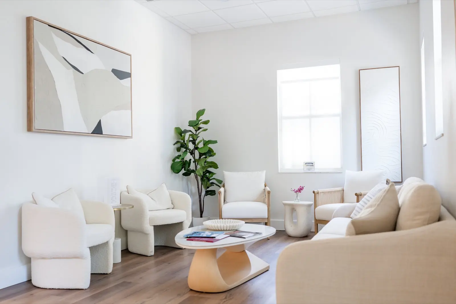 Modern Dermatology waiting room, South Tampa